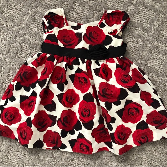 🥀 Dark Red Rose Dress - Picture 1 of 8